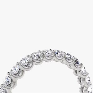 14k White Gold 2.02 ct SI Lab Diamond Ring Eternity Band Wedding Ring